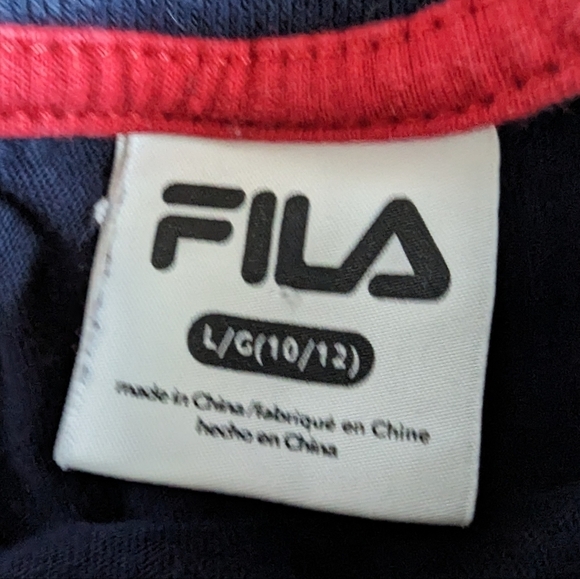 Fila youth lot 2-Sz 10/12 tees, black & blue & Gray 14/16 hoody - Picture 11 of 11